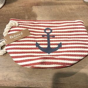 Anchor Wristlet With White Rope Handle